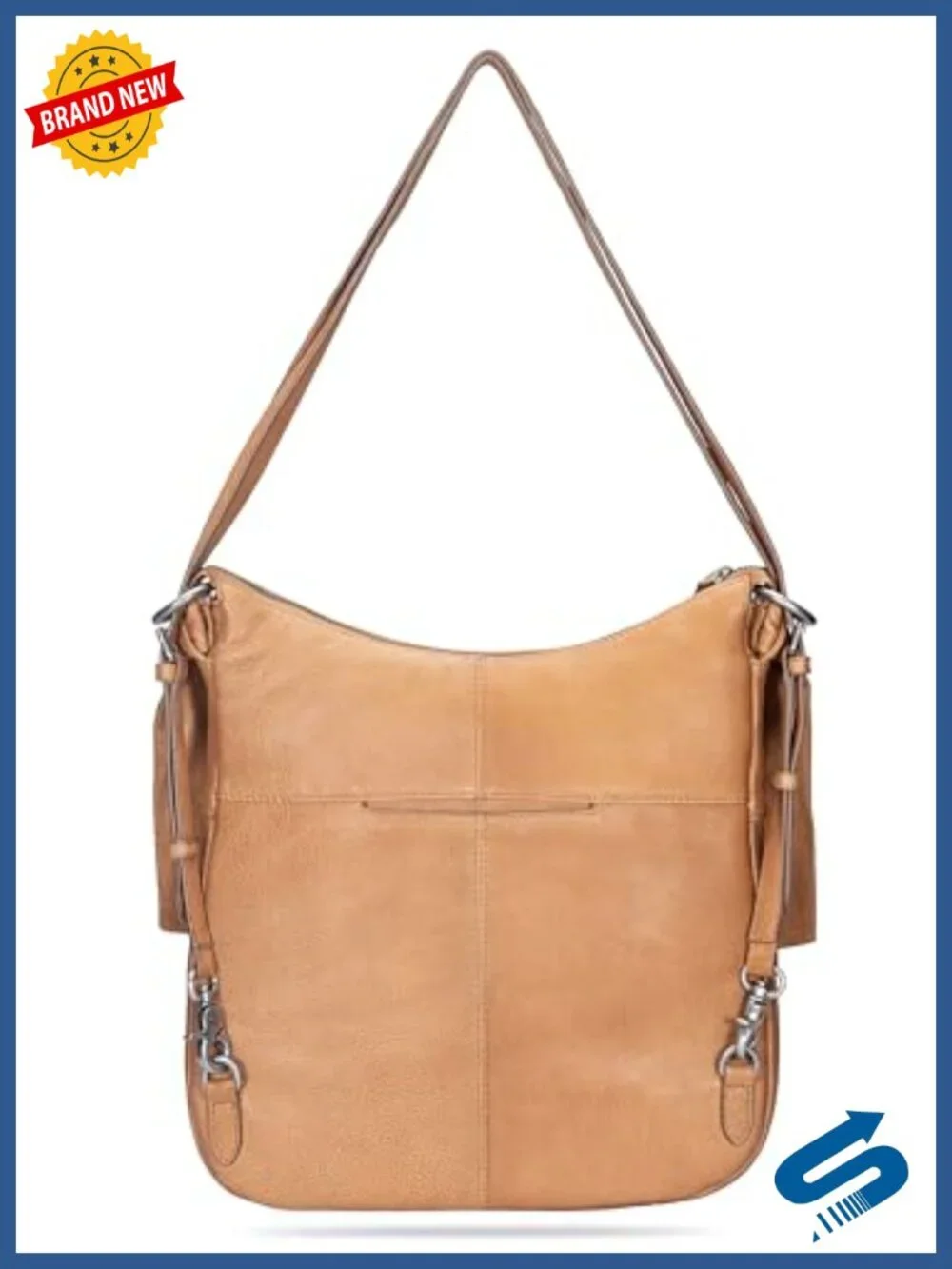 Leather Fashion Backpack, Vintage-Inspired Hobo Style with Interior Pockets